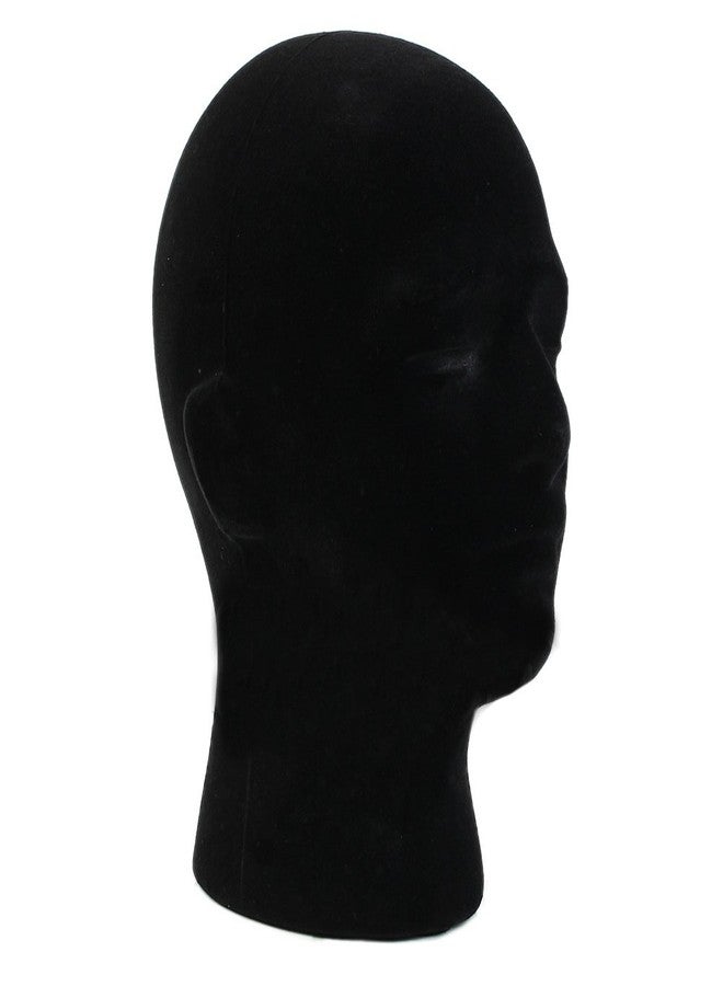 LIAMTU Male Wigs Display Mannequin Head Stand Model HTC Vive VR Headsets Mount Styrofoam Foam Black - Image 2